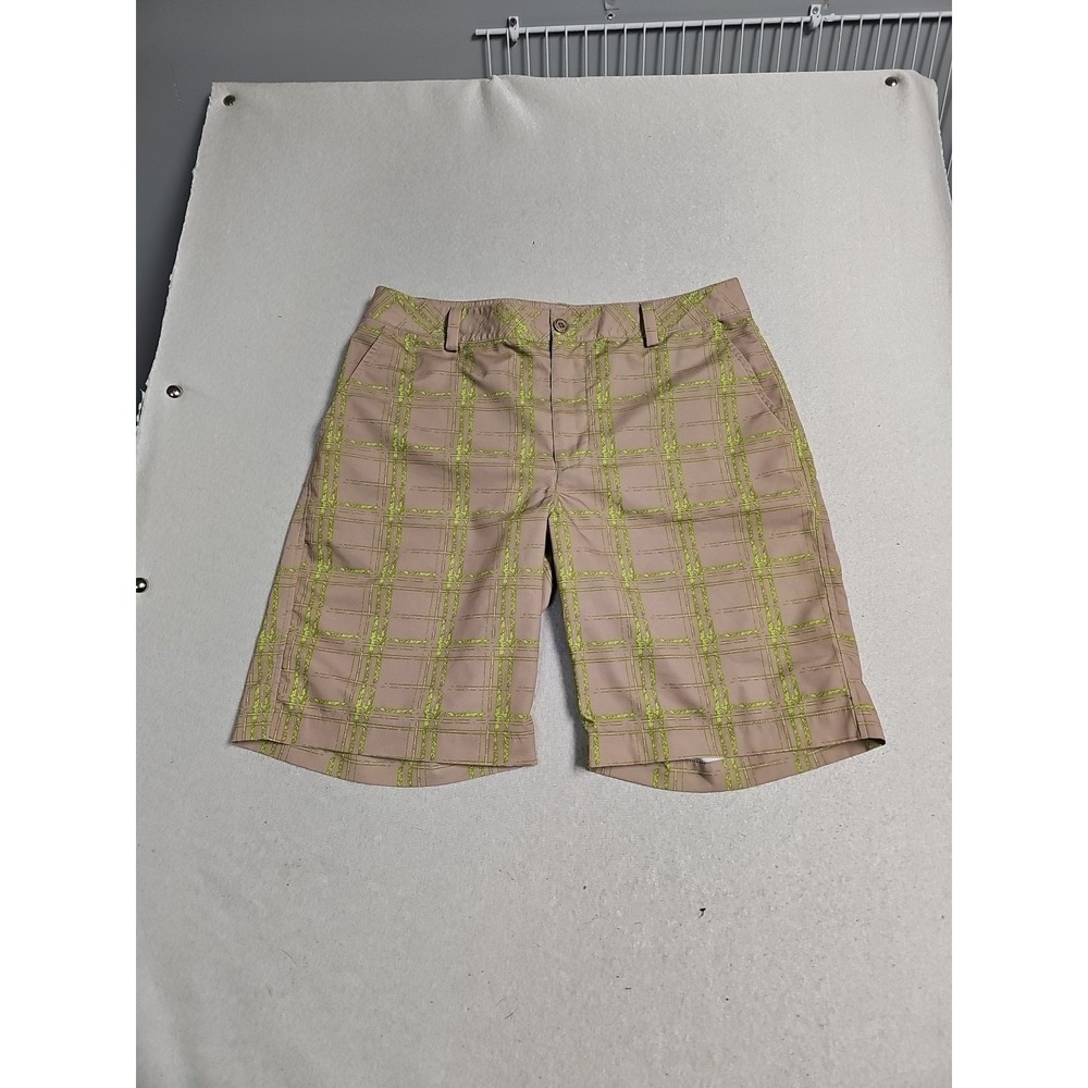 Under Armour Shorts Mens 34 Heatgear Performance Chino Light Tan Green